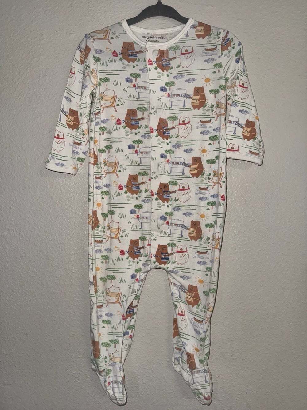 Magnetic Me Bear-B-Que Magnetic Footie Romper